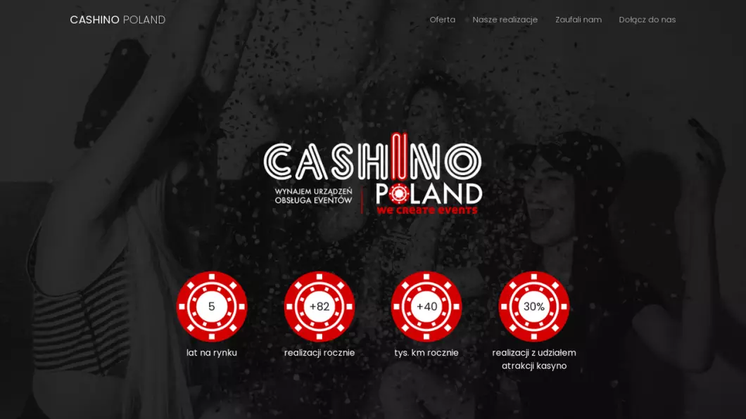 Zrzut ekranu strony Cashino Poland